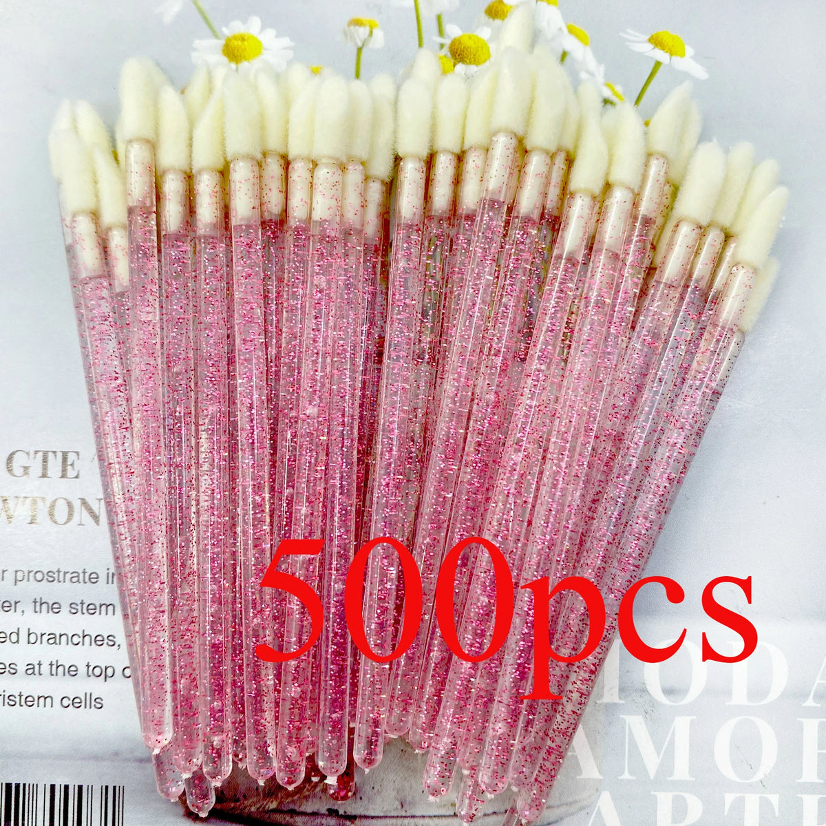 Colorful 500pcs Disposable Lip & Eyelash Makeup Brush Set with Applicators