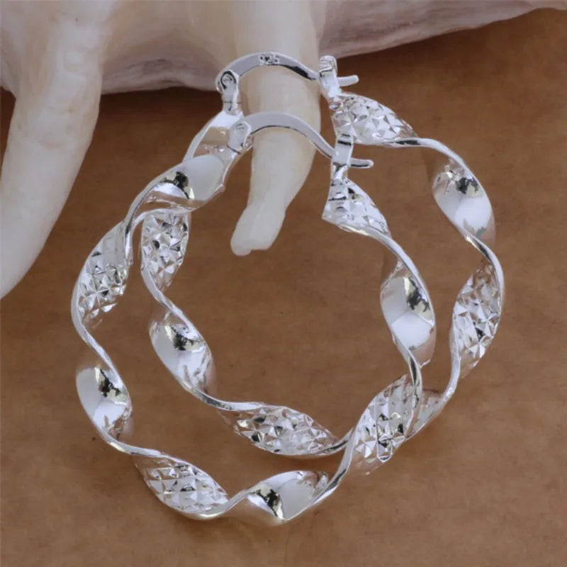925 Sterling Silver Handcrafted Earrings for Women Wedding Engagement Party Gift