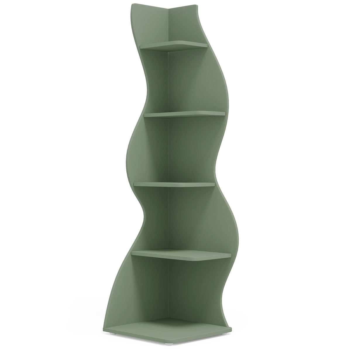 Modern 5-Tier Corner Wall Shelf - Space-Saving Bookcase & Plant Stand