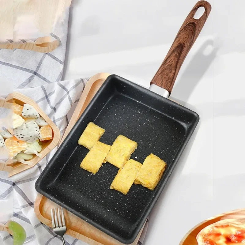 Non-Stick Tamagoyaki Pan - Japanese Rectangular Egg Skillet, 6.3 Inch