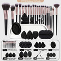 37/65 PCS Makeup Tool Kit with Brushes and Sponges - Full Cosmetic Set for Women