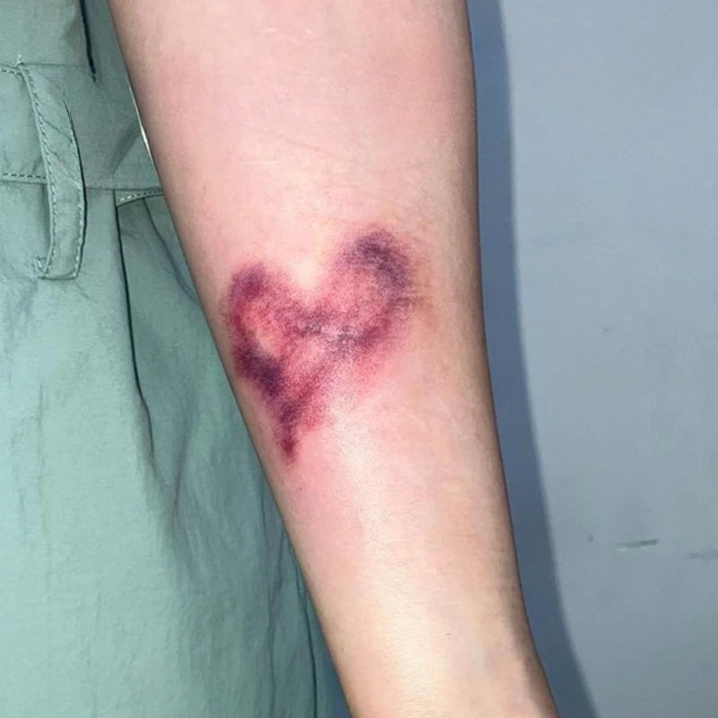 Halloween Fake Tattoo Stickers Heart Bruise Scar Concussion Temporary Body Art