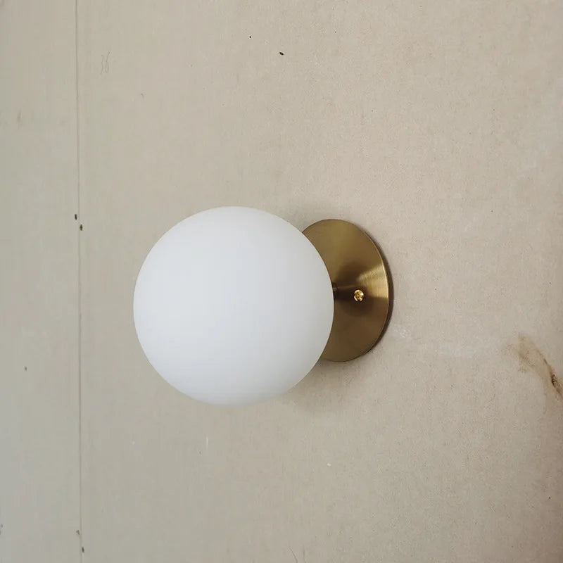 Modern Indoor Wall Light with Glass Luminous Ball for Living Room Bedroom Home Decor