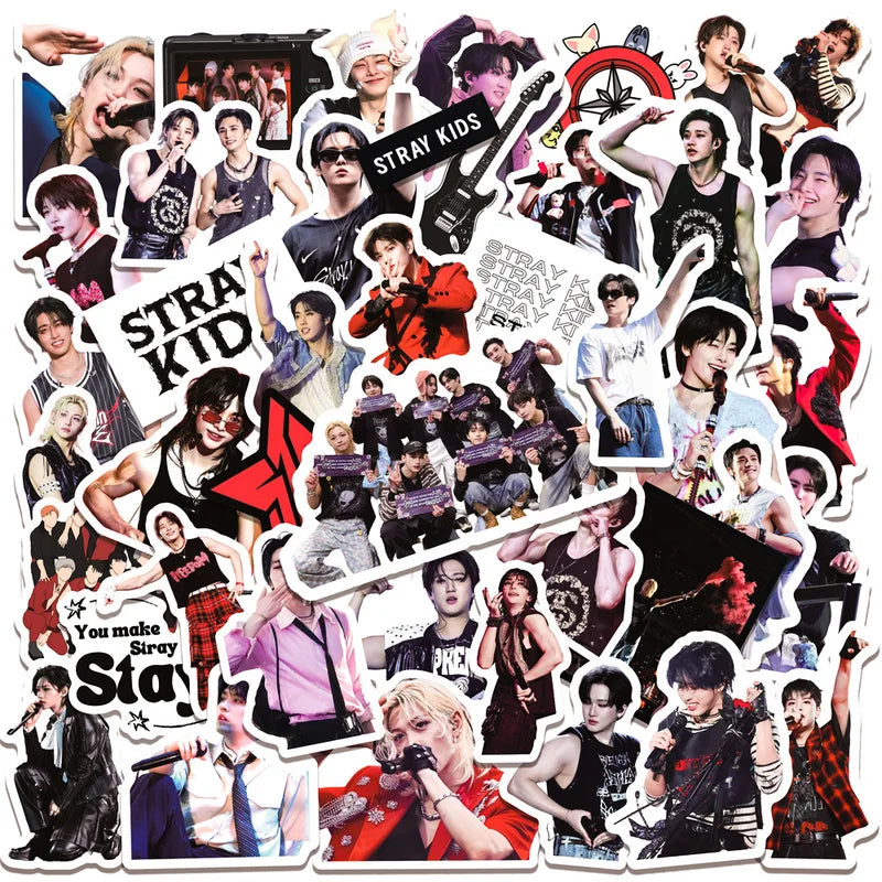 Waterproof Sticker Pack - Stray Kids World Tour Muscle Man Notebook Decals
