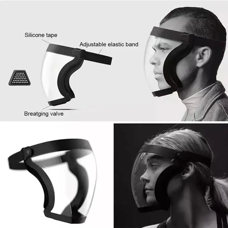 Anti-Fog Full Face Shield with Filters for Work Protection and Safety Glasses