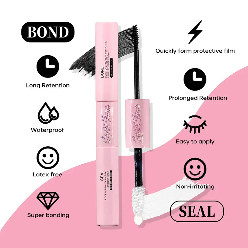 DIY Eyelash Extension Kit 200 Clusters Lash Bond Seal Makeup Tools for Natural Look