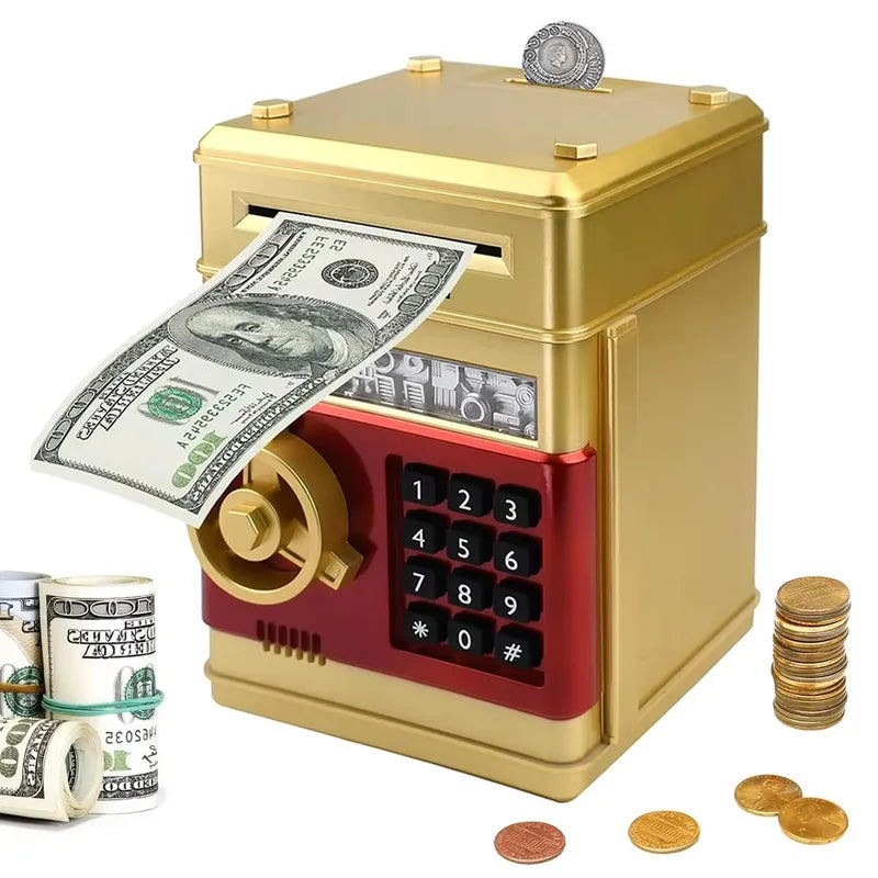 Electronic Piggy Bank Moneybox with Password Security and Light Sound Features