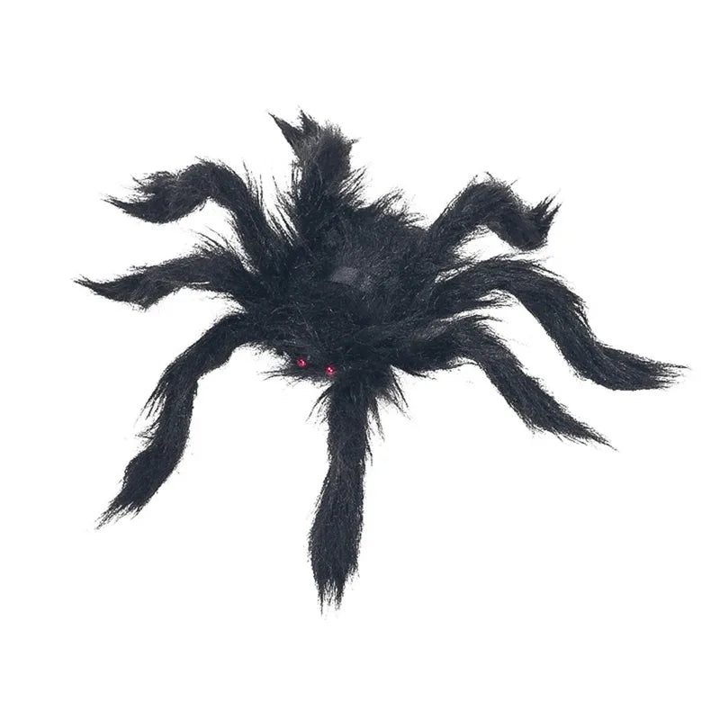 Large Outdoor Halloween Spider Decoration Plush Fake Spider for Yard & Party