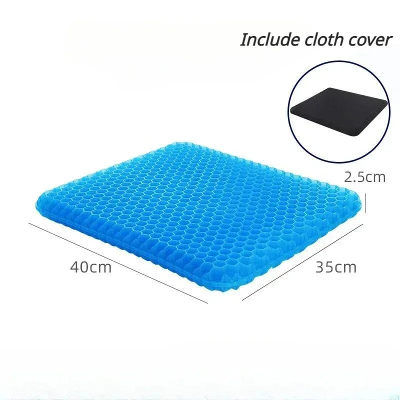 Breathable Honeycomb Gel Cooling Seat Cushion for Car Office Home Use
