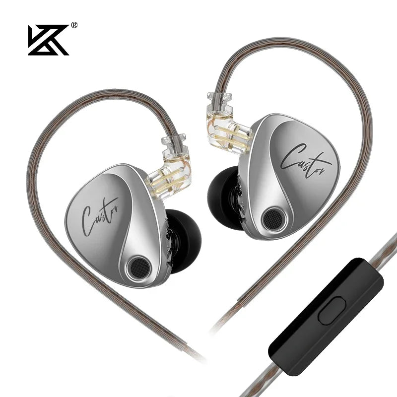 KZ Castor 2DD In-Ear Earphones HiFi Dynamic Monitor Headset with Noise Cancelling