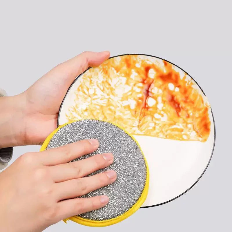 Double Sided Reusable Dishwashing Sponge for Kitchen Cleaning
