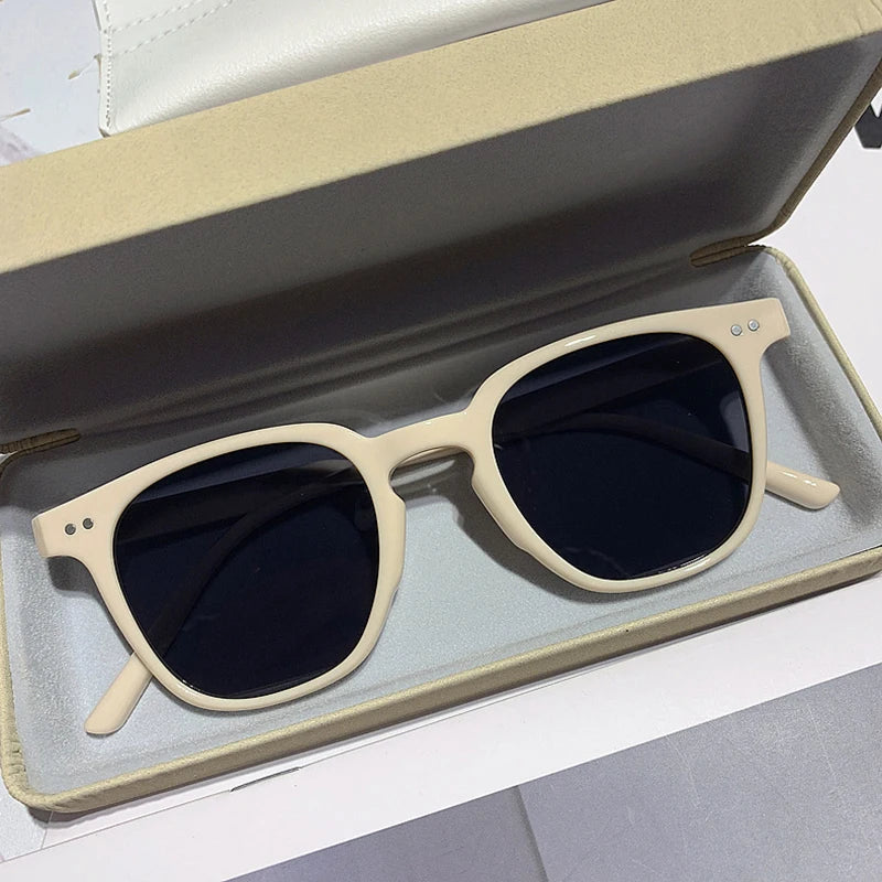 Vintage Square Sunglasses for Women Men Small Round Eyewear Luxury Style