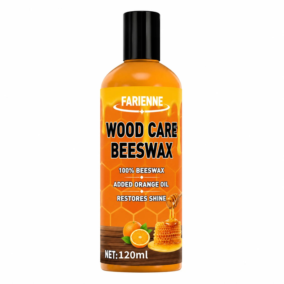 Natural Beeswax Wood Care Polish for Hardwood Floors and Furniture - Restores Shine & Waterproofing