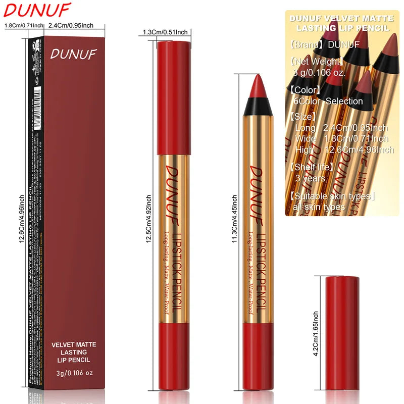 Waterproof Matte Lip Liner Pencil Long Lasting Non-stick Lipstick for Sexy Lips