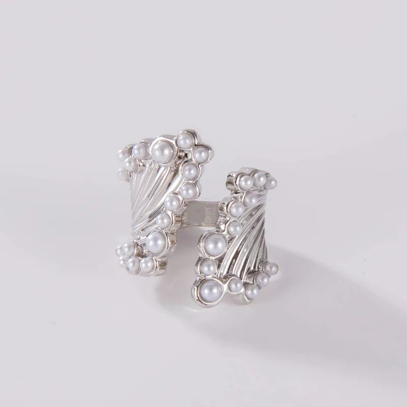 Chunky Fashion Pearl Rings for Women - Trendy Statement Jewelry Gift