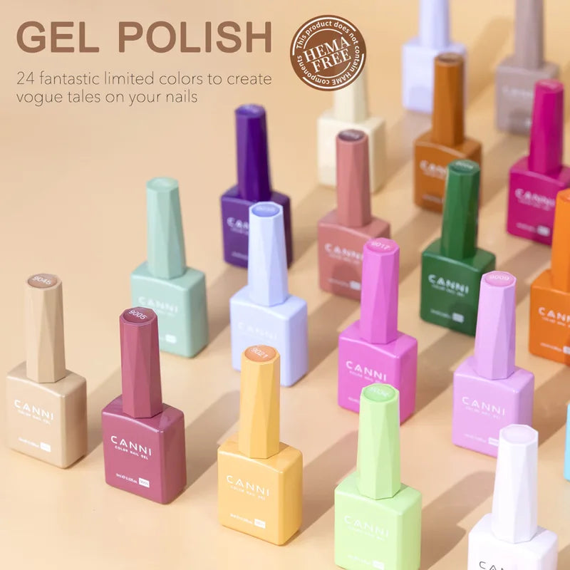 6-Piece HEMA & TPO Free Nail Gel Polish Set - Semi-Permanent UV LED Colors