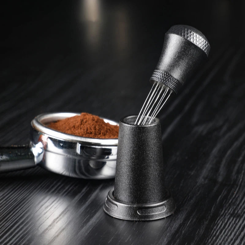 Espresso Distribution Tool with 10 Needles & Stand - Barista Coffee Stirrer