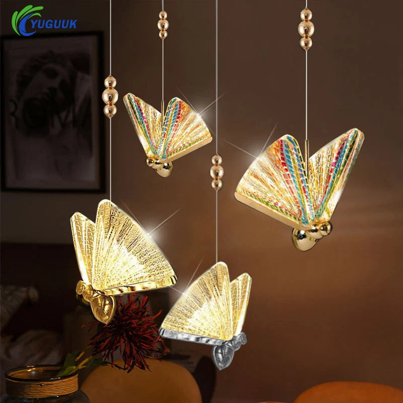 Modern Butterfly LED Pendant Light Indoor Lighting Fixture for Home Decor