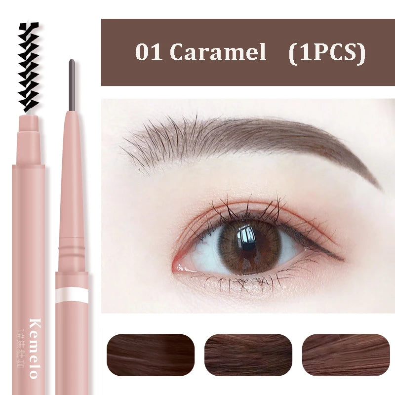Ultra Fine Double-Ended Eyebrow Pencil - Waterproof, Long Lasting, Natural Finish