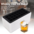 Silicone Ice Cube Mold with Easy Release Square Container for Whiskey & Beverages