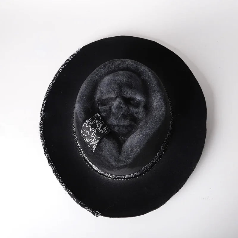 Halloween Skull Cowboy Hat Ball Hat Reaper Party Costume Accessory