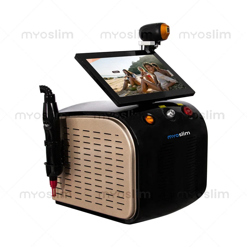 2-in-1 Diode Laser Hair Removal & Tattoo Lightening Machine - Painless Salon Device