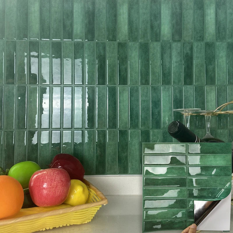 10 Sheets Peel and Stick 3D Waterproof Wall Tiles for Interior Decoration
