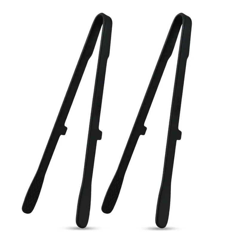 2-Pack Silicone Food Tongs for Kitchen Grilling and Salad Preparation