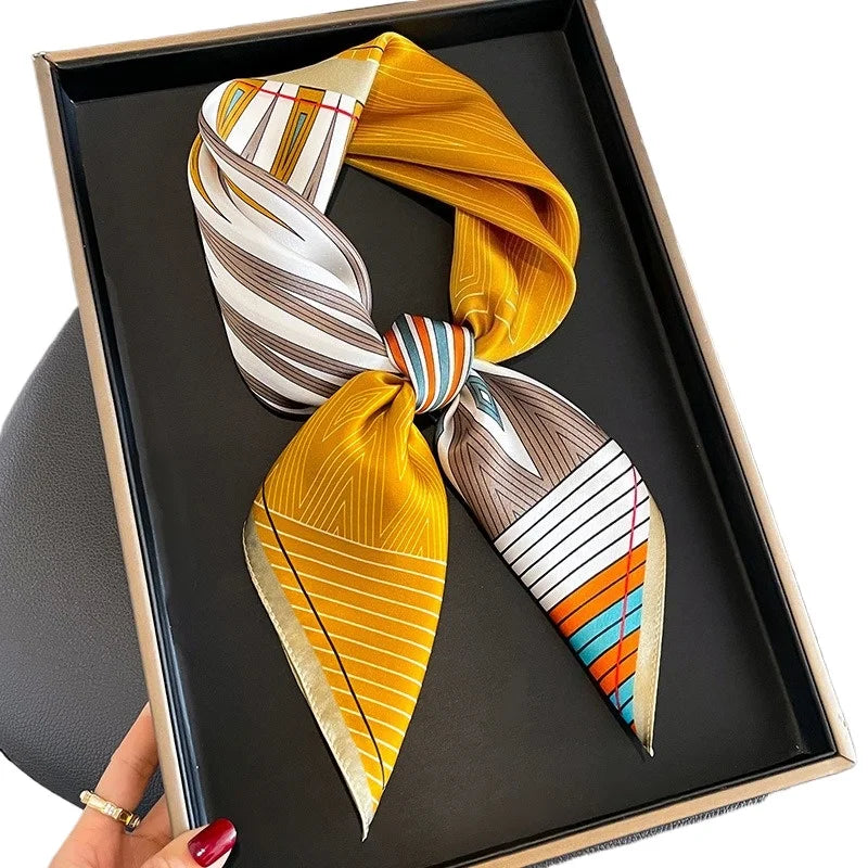 Luxury 100% Natural Silk Scarf for Women - Square Hair Wraps & Night Sleep Head Coverings