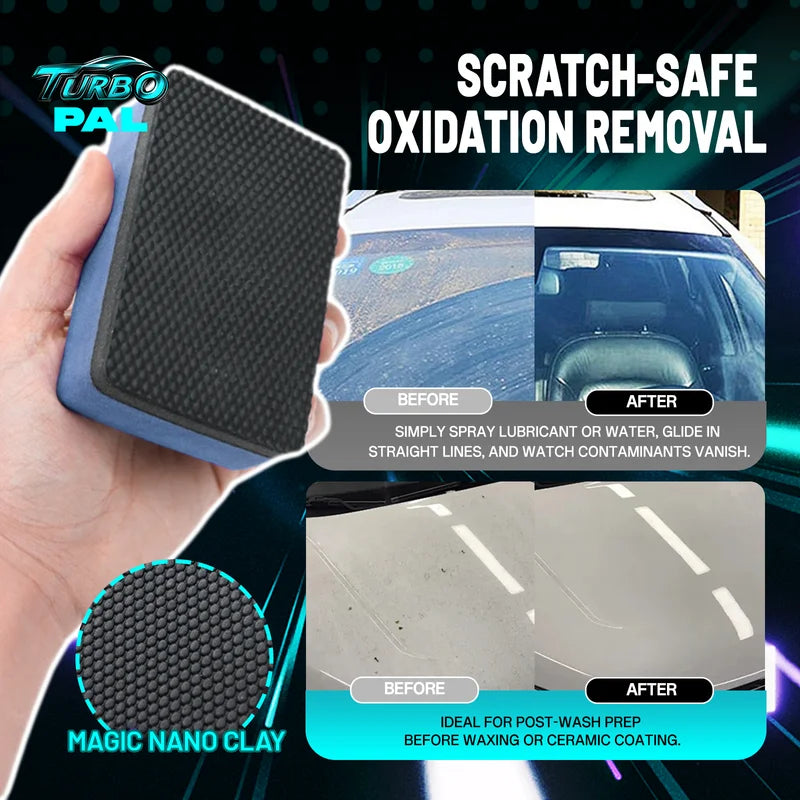 Professional 2-Pack 3-Layer Clay Sponge for Car Detailing & Multi-Surface Cleaning