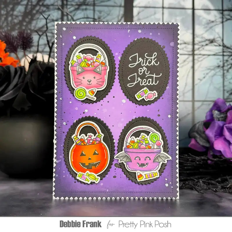 Halloween Clear Stamps and Metal Cutting Dies 25PCS Pumpkin Ghost Owl Tree DIY Craft Set
