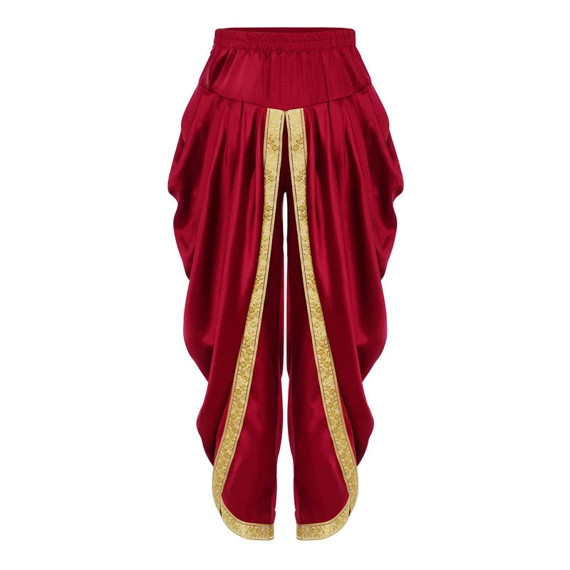 Kids Boys Satin Dhoti Pants with Elastic Waistband for Festive & Party Occasions