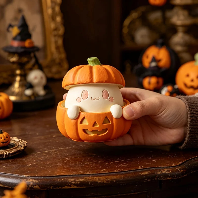 Halloween Pumpkin Candle & Aromatherapy Silicone Molds - 3D Plaster Ornaments