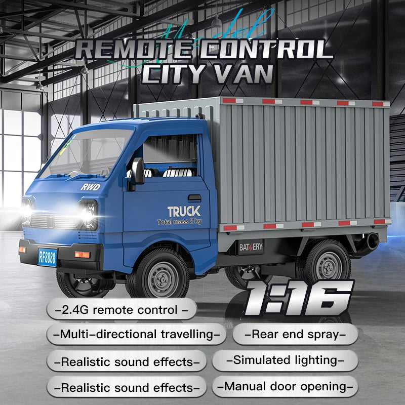 1:16 RC Truck with Spray Lights and LED Lighting, Climbing & Drift Fun