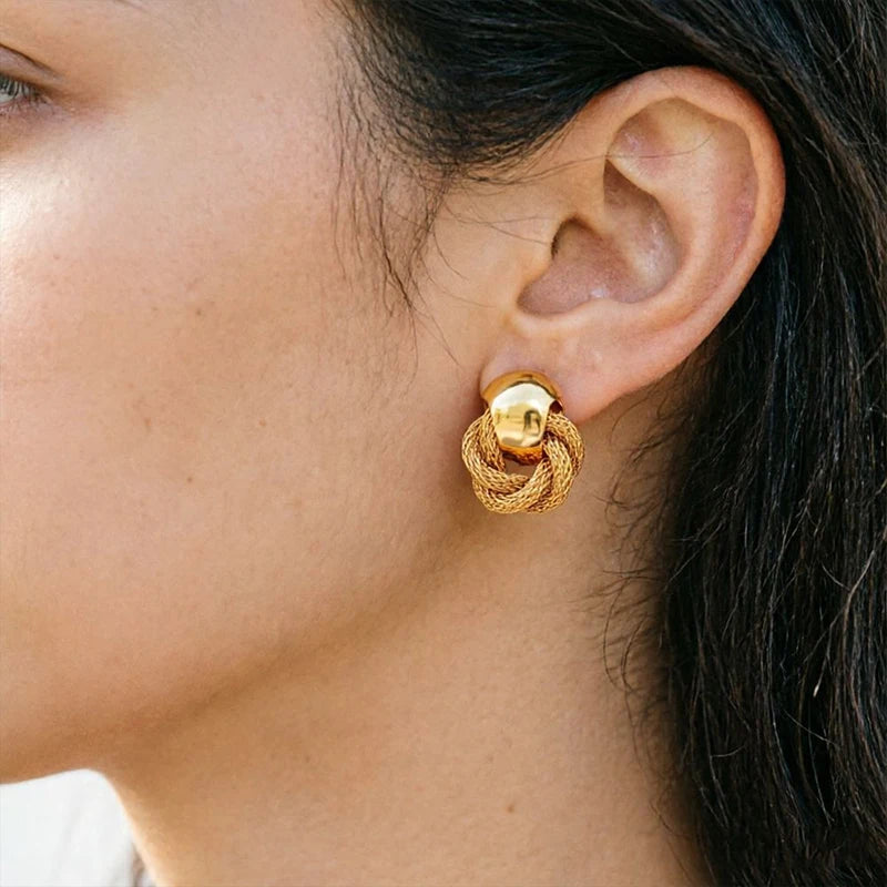 Small Gold Color Stud Earrings for Women - Waterproof Jewelry Gift