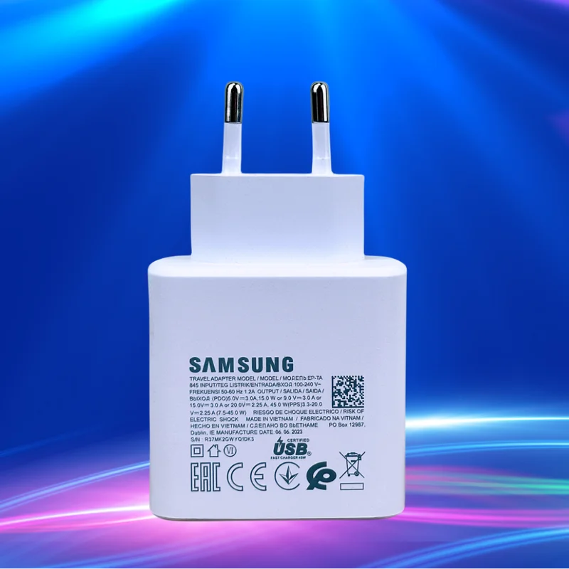 Samsung 45W Type C Fast Charger EU Wall Adapter for Galaxy Fold S24 S23
