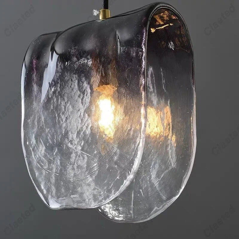 Gradient Glass Pendant Lights for Kitchen Bedroom Restaurant Hanging Lamp Ceiling Fixture