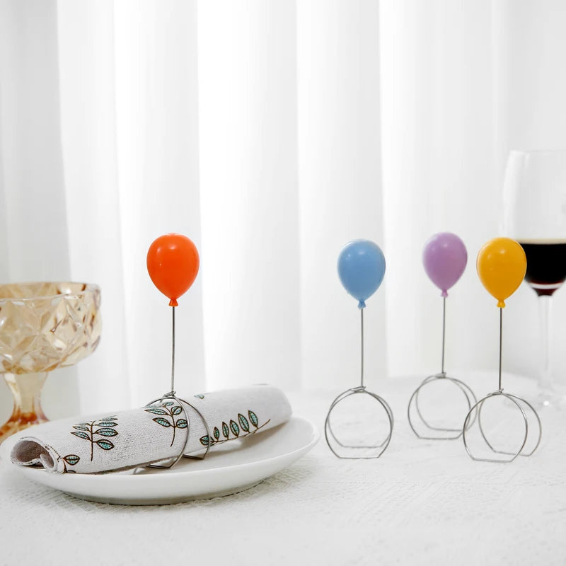 Vibrant Color Reusable Balloon Napkin Ring - Fun Tabletop Decor