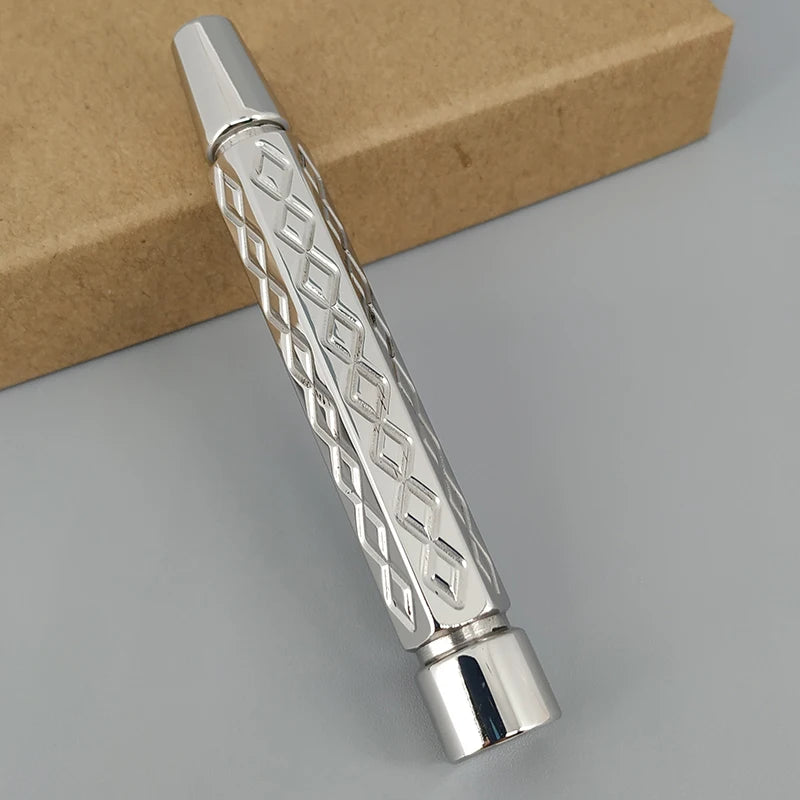 Safety Razor Handle Stainless Steel Spiral Razor Handle for Wet Shaving