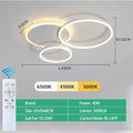 Nordic LED Circular Ceiling Chandelier - Dimmable Indoor Lighting for Living and Bedroom