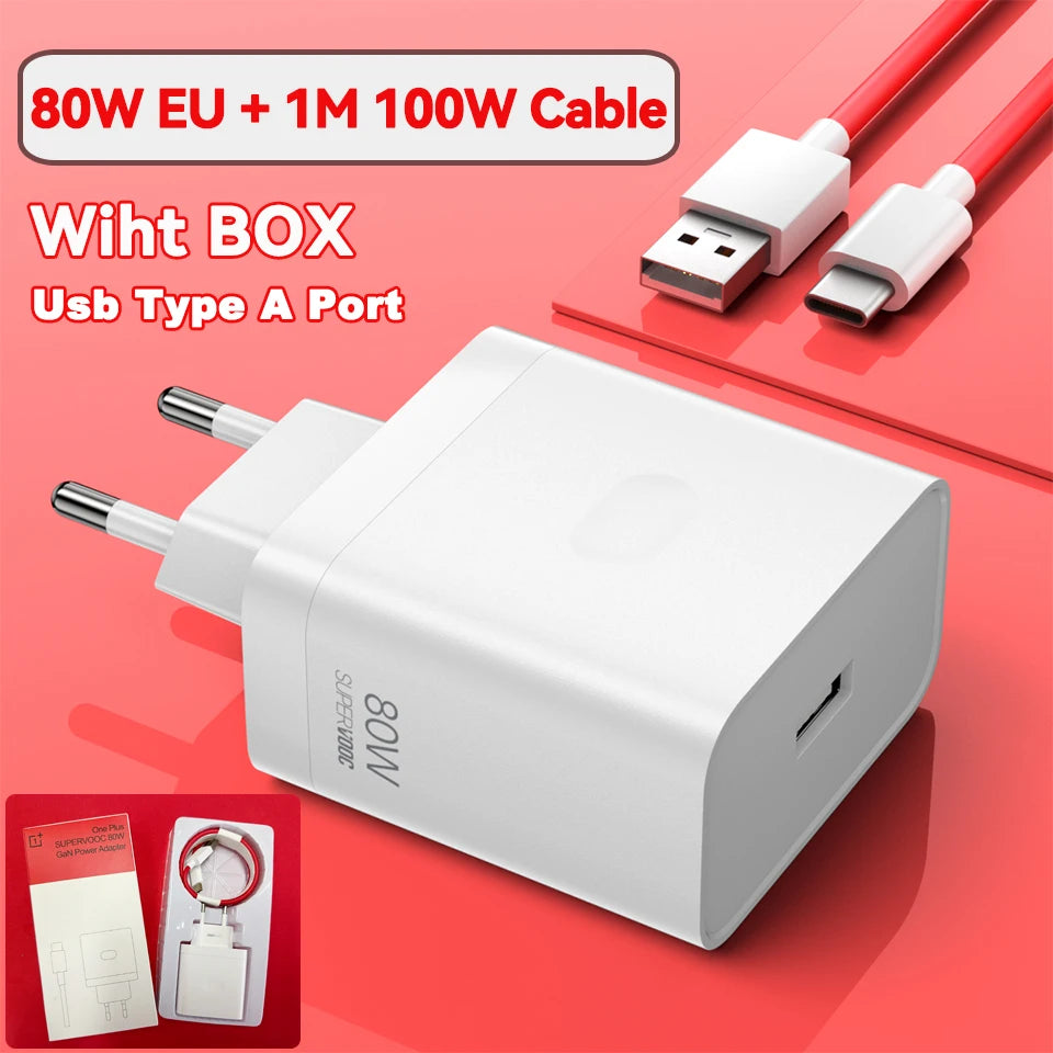 High-Speed USB-C Charger Adapter with 3.3ft Cable for OnePlus & Oppo Devices
