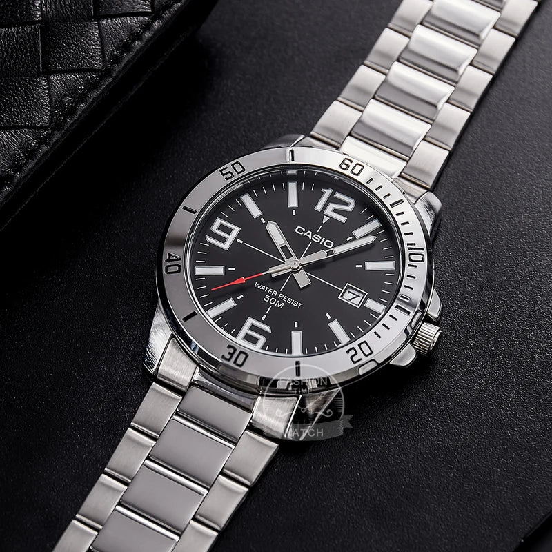Men's Stainless Steel Business Watch with Bracelet - Casual and Formal Style