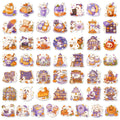 50Pcs Pastel Halloween Stickers Waterproof Vinyl Decals for Journals, Laptops & Phones