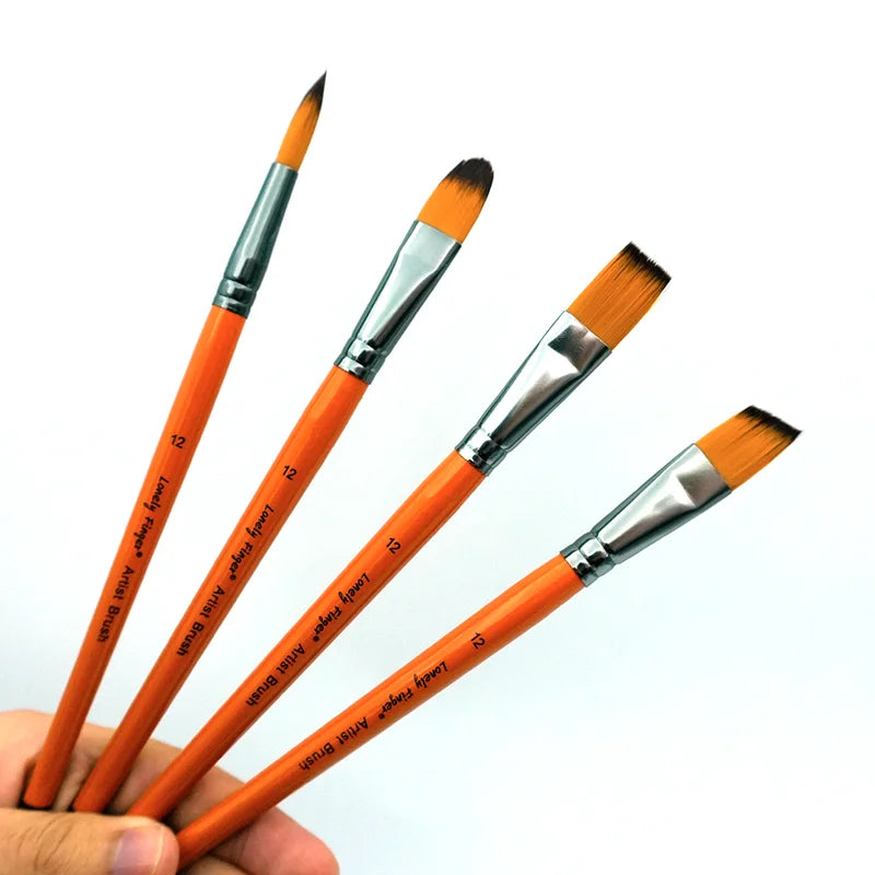 Paint Brushes Set of 6 / 24pcs Artist Brushes with Wooden Handles for Watercolor & Acrylic
