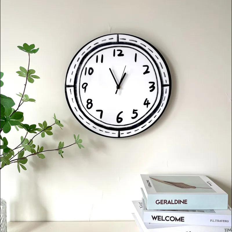 Silent Wall Clock with Cartoon Anime Art - Creative Living Room & Bedroom Decor