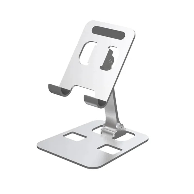 Adjustable Aluminum Tablet & Phone Holder Stand - Foldable Desktop Mount for iPad and Smartphones