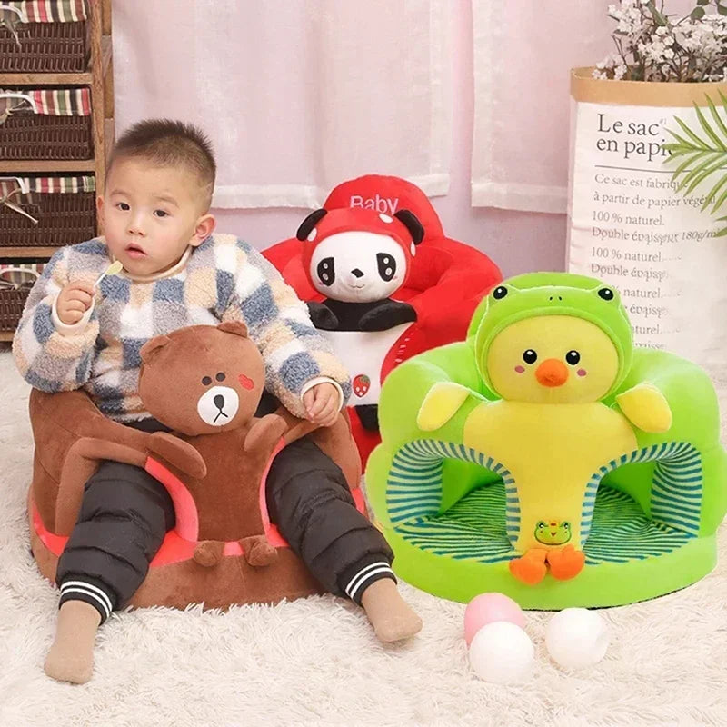 Baby Sofa Cover Plush Child's Feeding Chair Cushion with Back Support