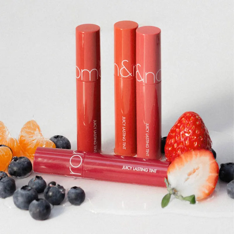 Long-Lasting Lip Tint Set - Juicy Glossy Finish, 12 Shades, Korean Makeup