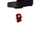 Cute Red Grid-Texture Mini Figurine Pendant Resin Decor Auto Interior Hanging Ornament