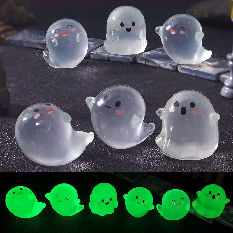Luminous Mini Ghost & Devil Figures Halloween Decor Set - Home & Party Ornaments